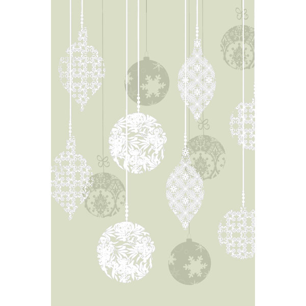 The Holiday Aisle® Cream Ornaments 2 On Canvas Print Wayfair